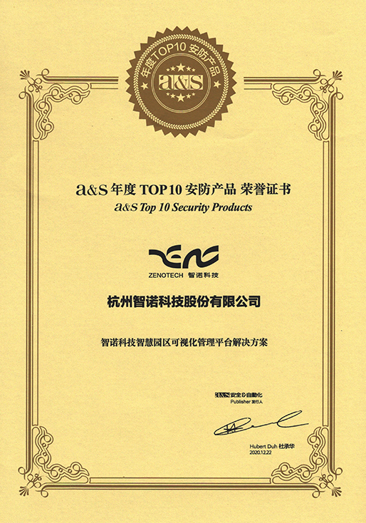 2020年度TOP10安防产品-赢博手机站·官方版在线智慧园区可视化管理平台